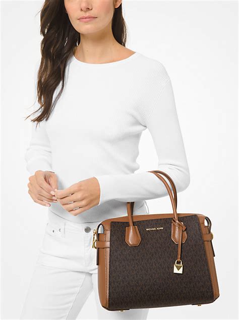 mercer belted leather satchel